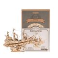 RoboTime 3D wooden puzzle Military sailing ship